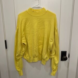 Bright yellow free people sweater